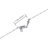 Diver Sterling Silver Anklet TBG375 - Bracelets